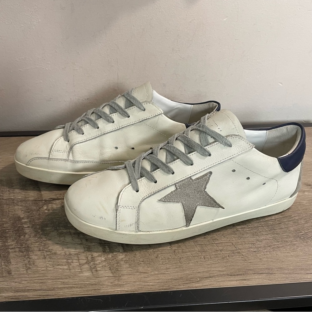 Men's GOLDEN GOOSE Super Star SUEDE STAR Low Top SNEAKERS Athletic SHOES 44 - Picture 2 of 8